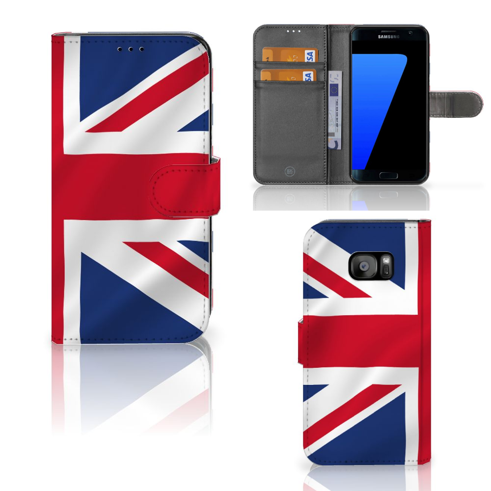 Samsung Galaxy S7 Edge Bookstyle Case Groot-Brittannië