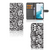 Samsung Galaxy A23 Hoesje Black Flowers