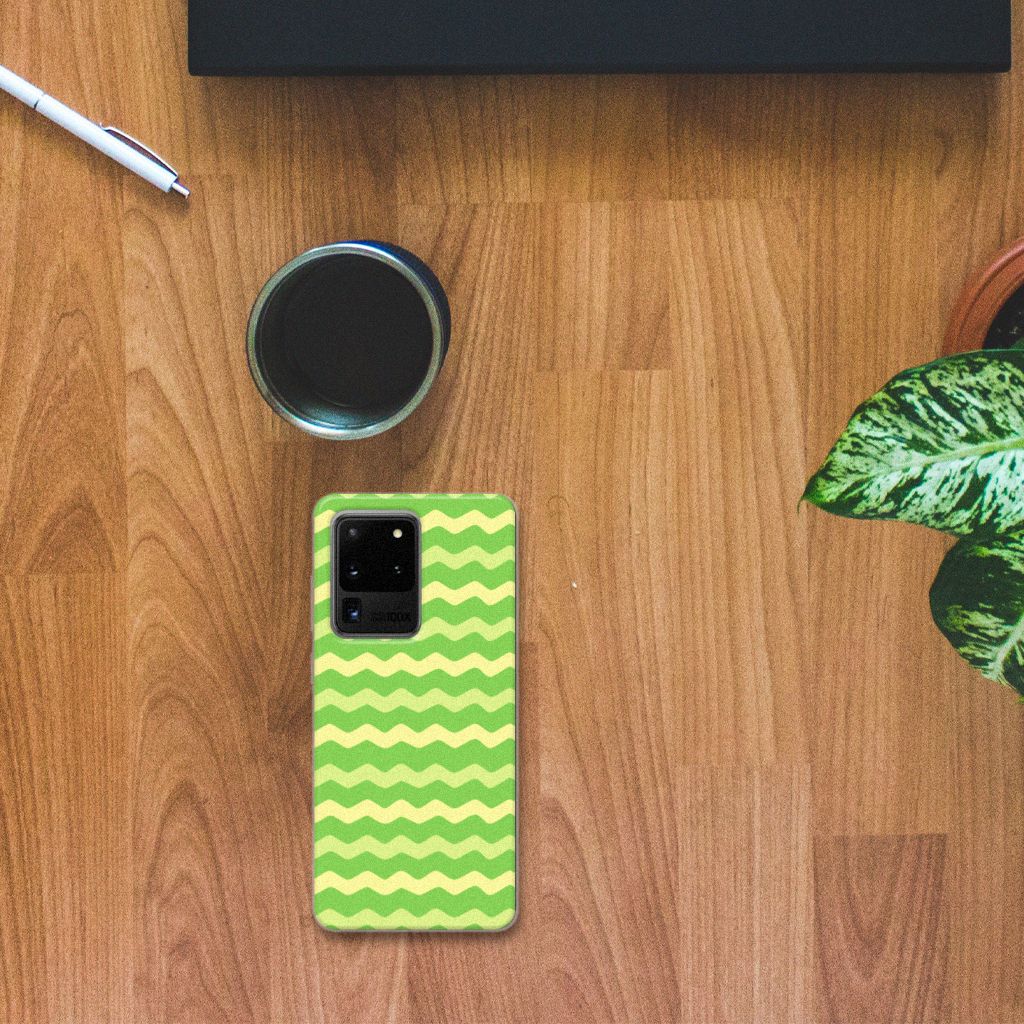 Samsung Galaxy S20 Ultra TPU bumper Waves Green B2C Telecom