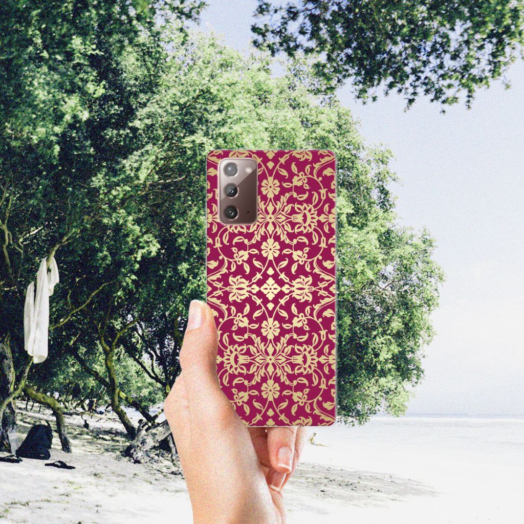 Siliconen Hoesje Samsung Note 20 Barok Pink B2C Telecom