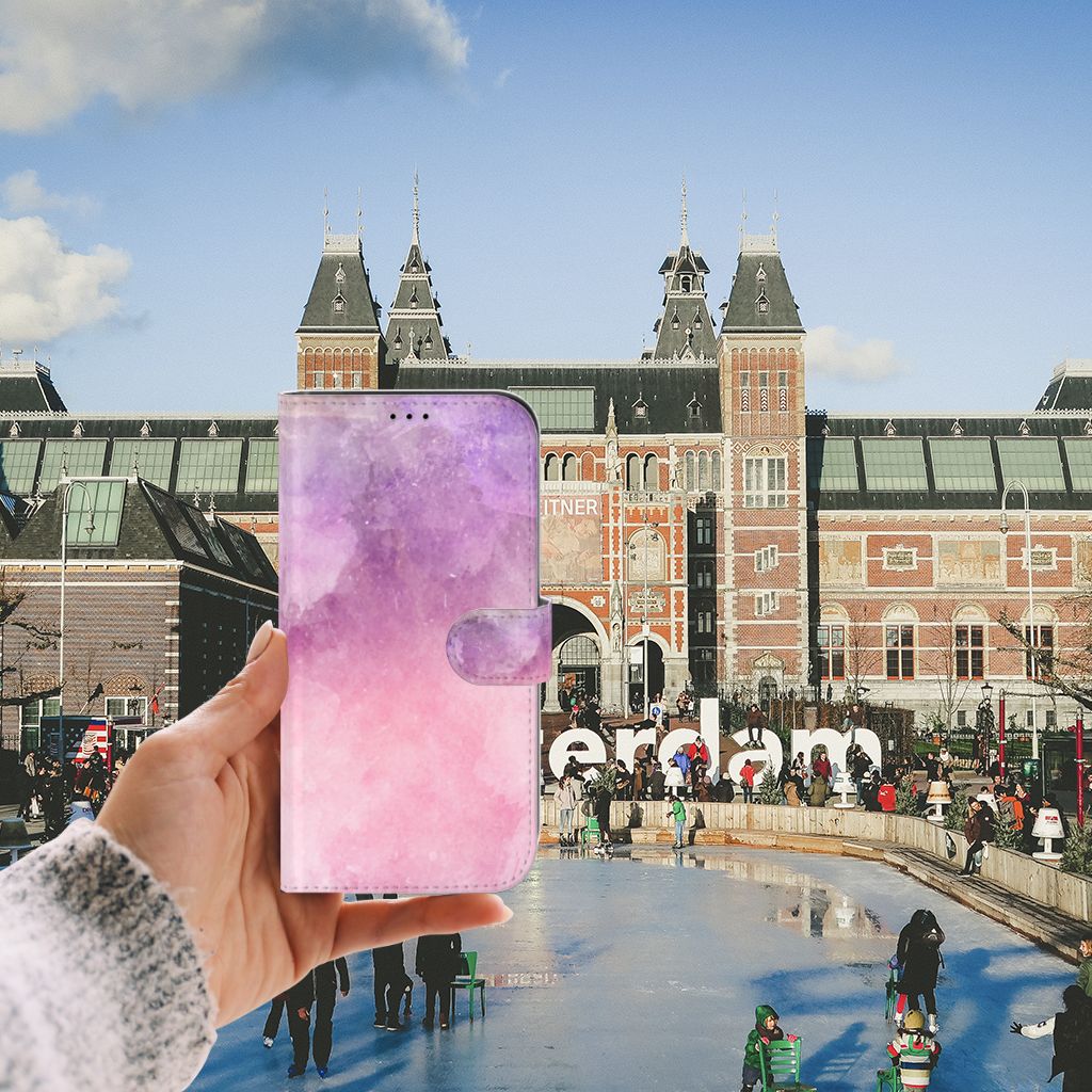 Hoesje iPhone 13 Pro Max Pink Purple Paint met schilderachtig ontwerp voor optimale bescherming.