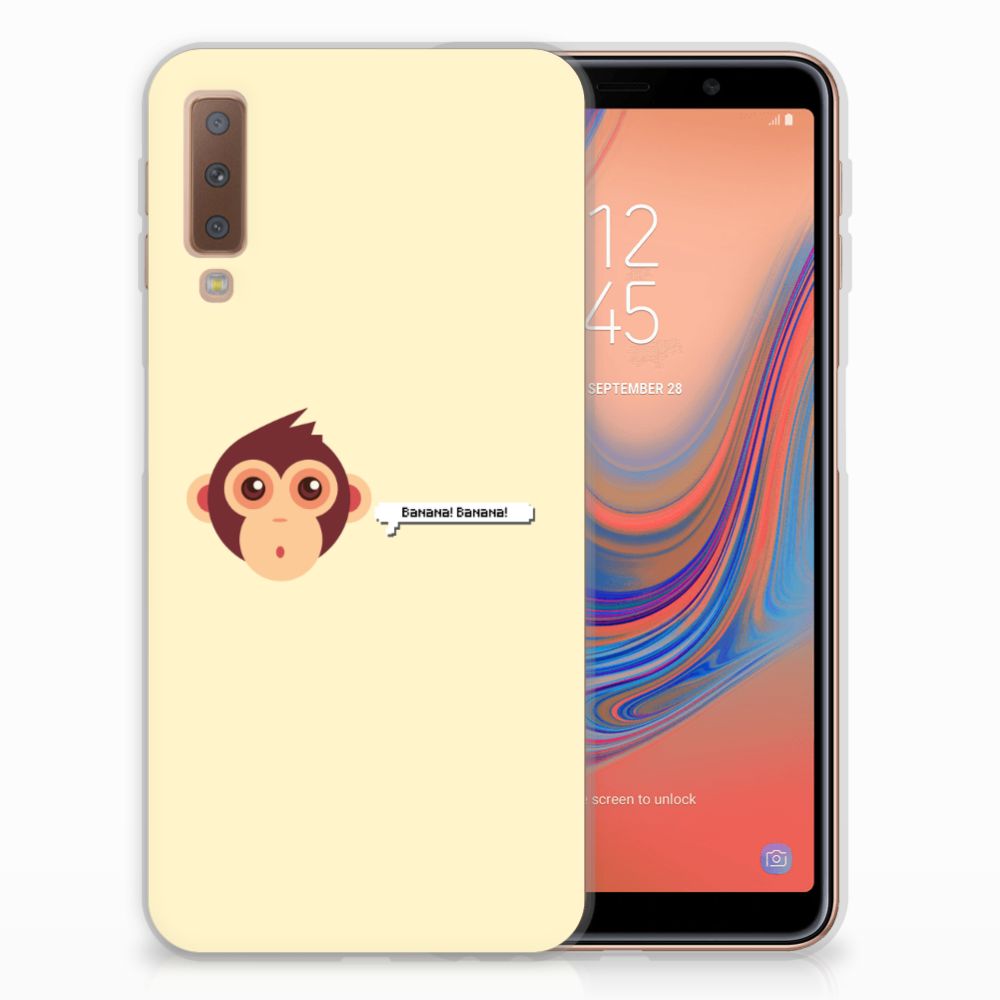 Samsung Galaxy A7 (2018) Telefoonhoesje met Naam Monkey