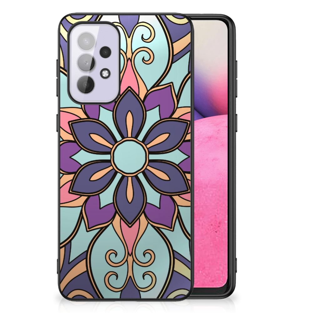 Samsung Galaxy A33 5G Bloemen Hoesje Purple Flower