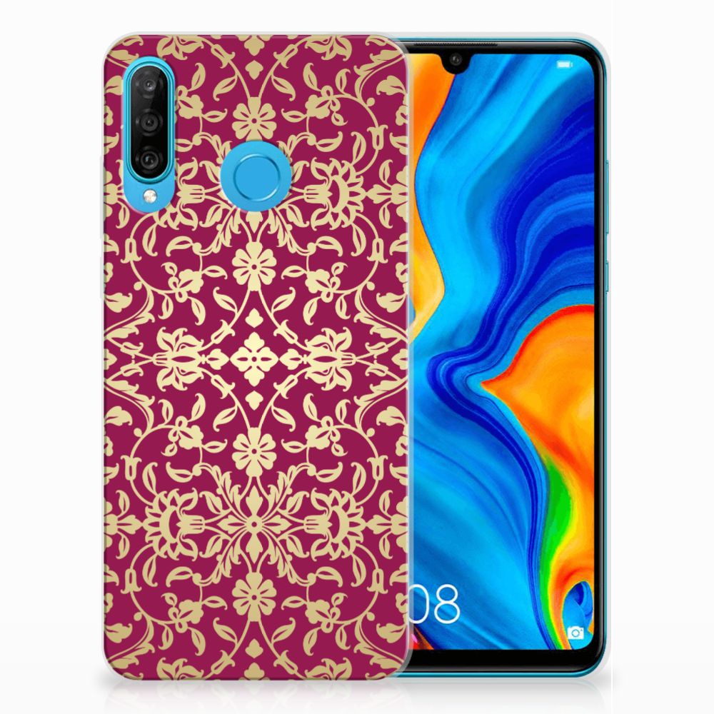 Siliconen Hoesje Huawei P30 Lite Barok Pink