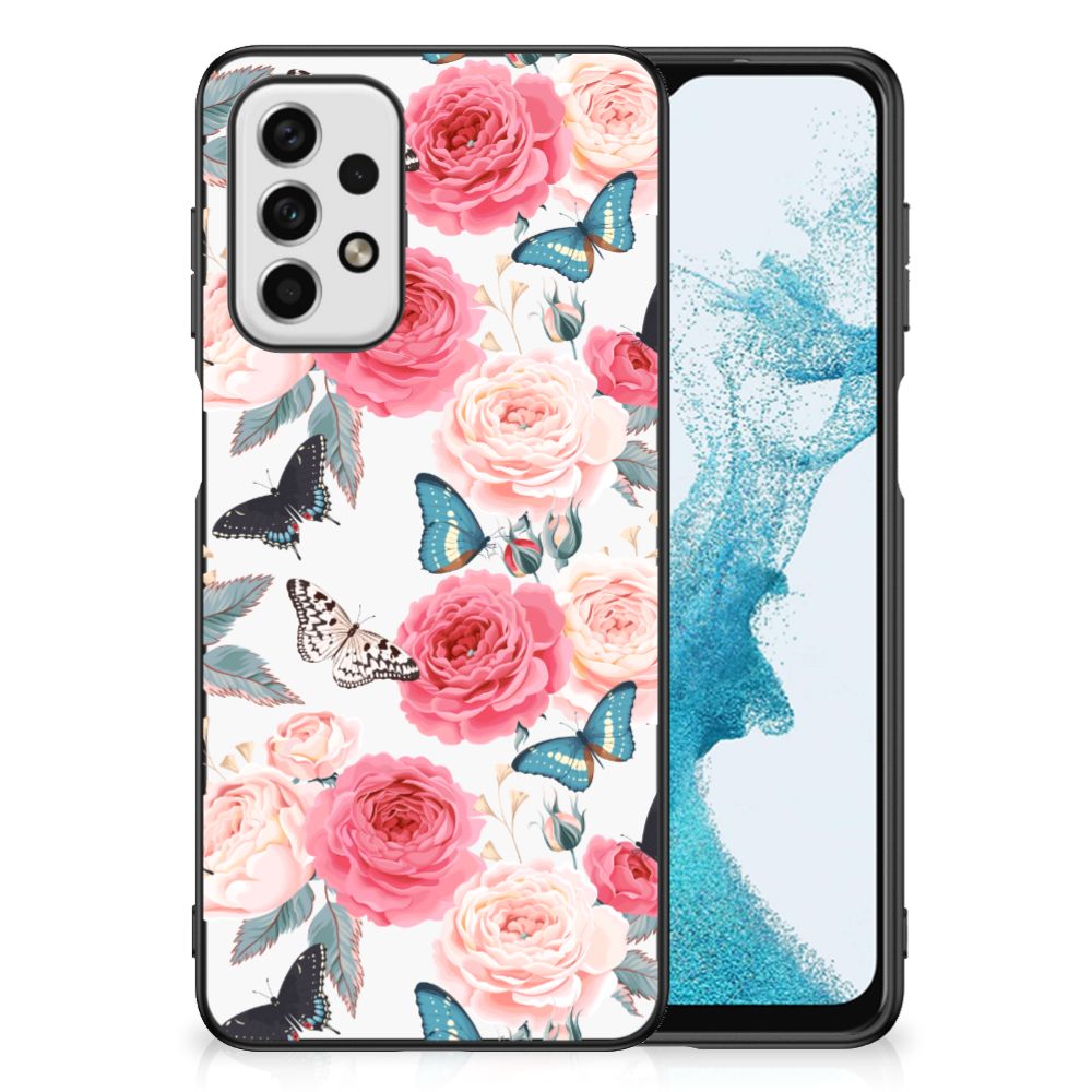 Samsung Galaxy A23 Bloemen Hoesje Butterfly Roses B2C Telecom