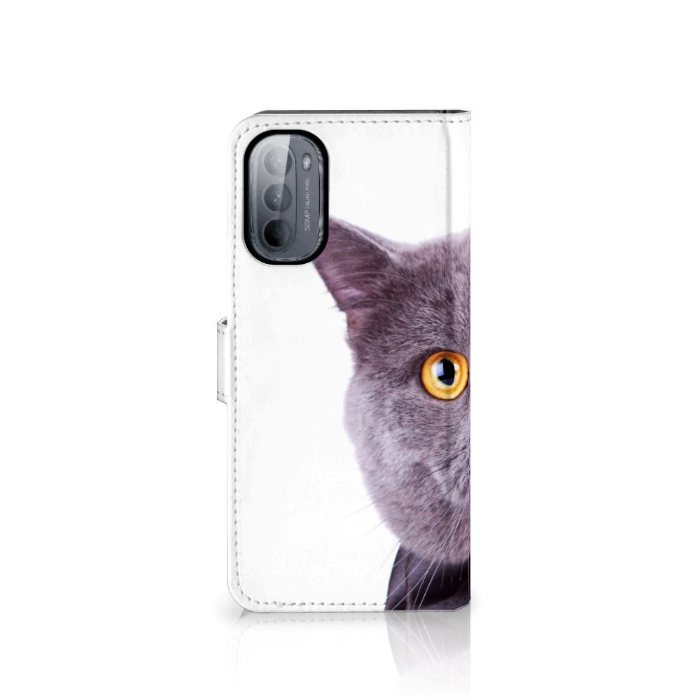 Motorola Moto G31 | G41 Telefoonhoesje met Pasjes Kat