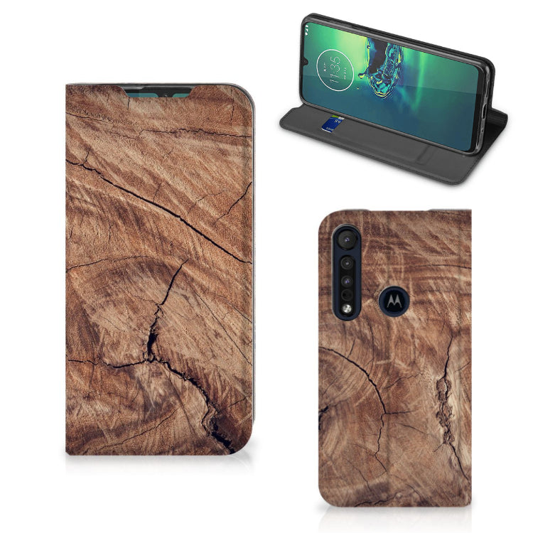 Motorola G8 Plus Book Wallet Case Tree Trunk