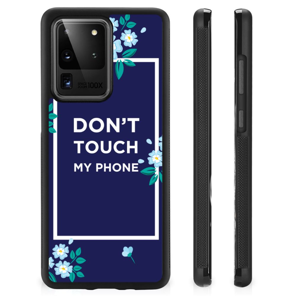 Samsung Galaxy S20 Ultra TPU Hoesje Flowers Blue DTMP B2C Telecom