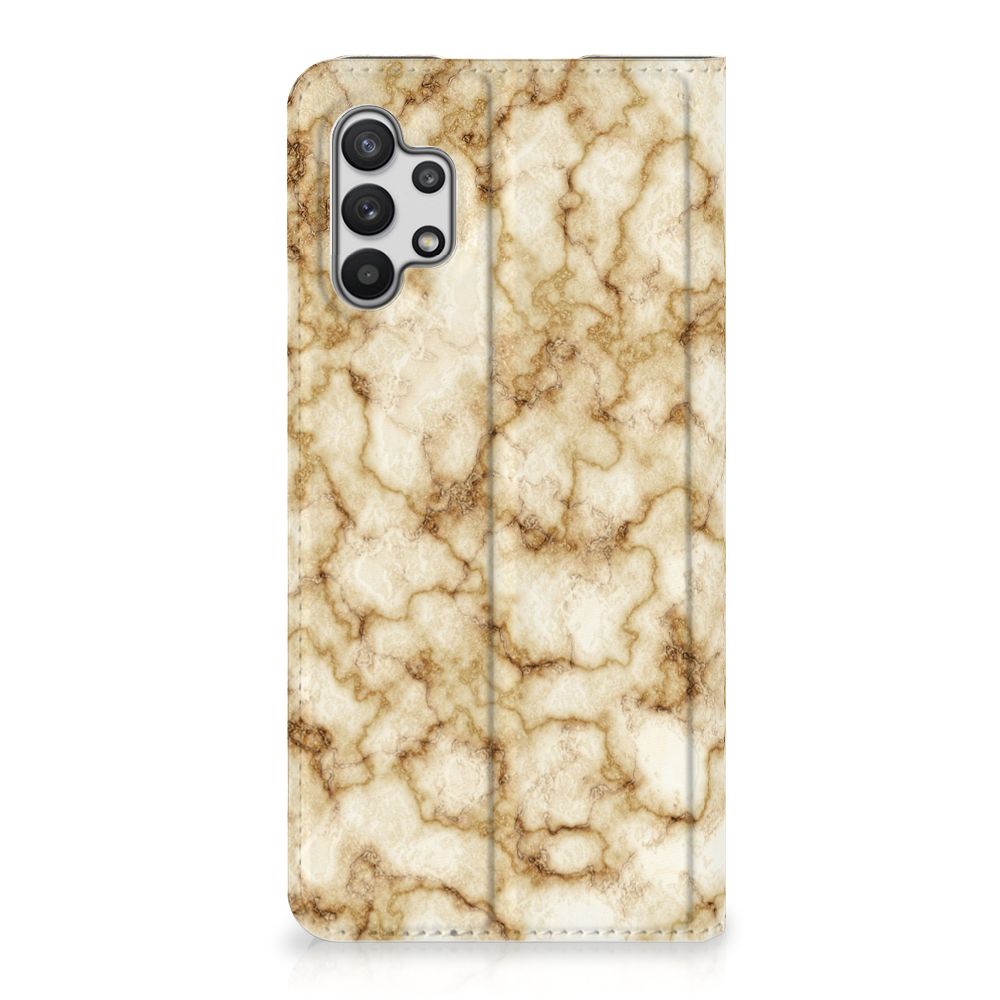 Samsung Galaxy A32 5G Standcase Marmer Goud - B2C Telecom