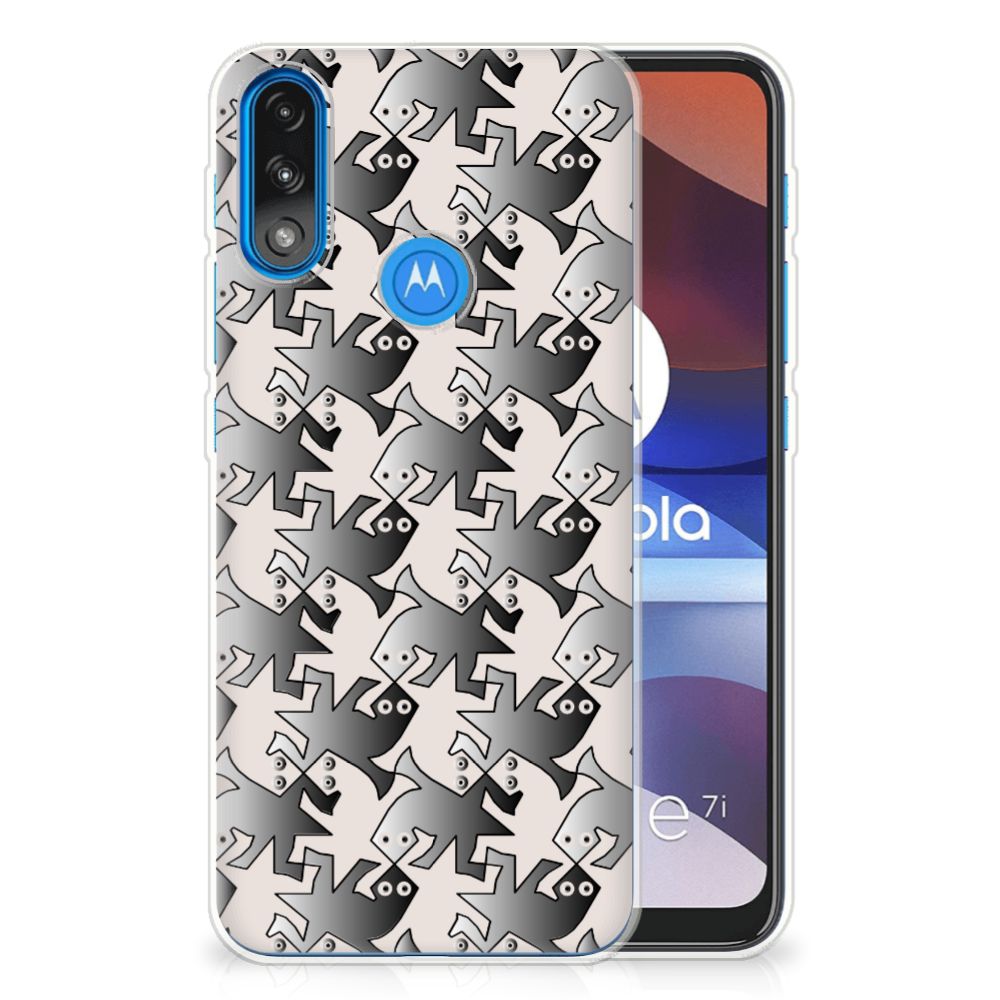 Motorola Moto E7/E7i Power TPU Hoesje Salamander Grey