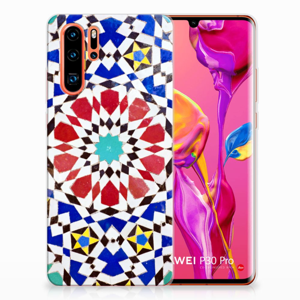 Huawei P30 Pro TPU Siliconen Hoesje Mozaïek