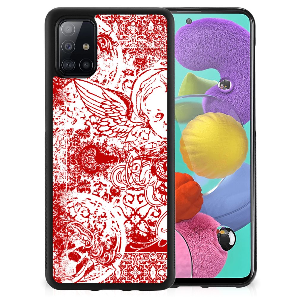 Mobiel Case Samsung Galaxy A51 Angel Skull Rood