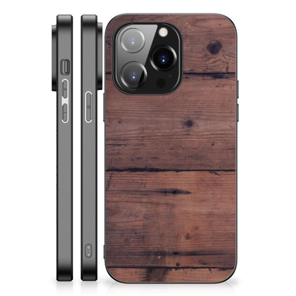 iPhone 14 Pro Houten Print Telefoonhoesje Old Wood B2C Telecom
