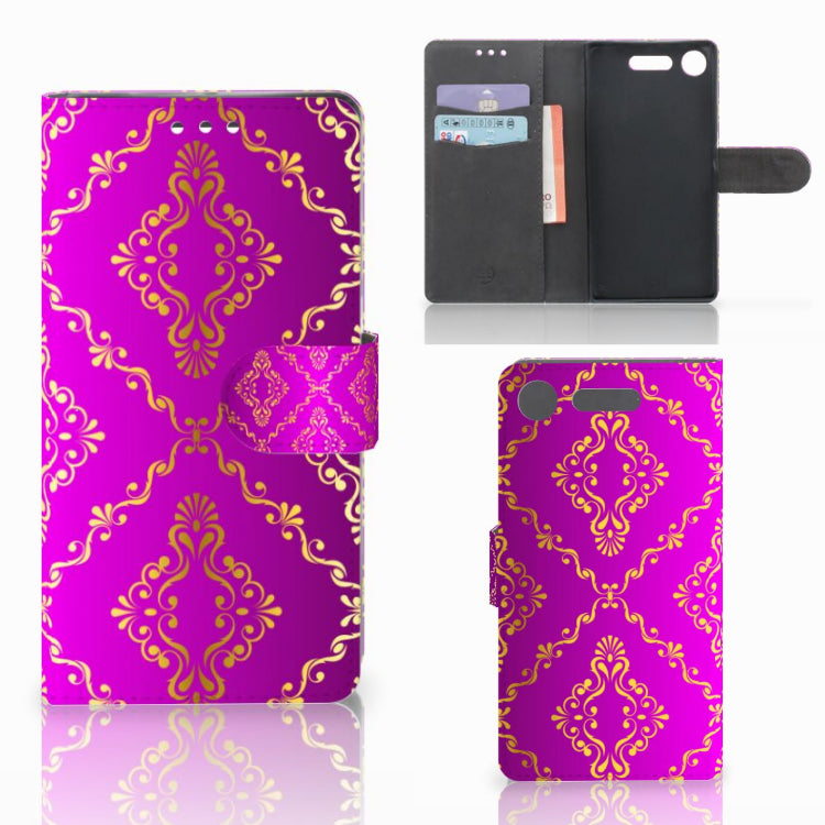 Wallet Case Sony Xperia XZ1 Barok Roze