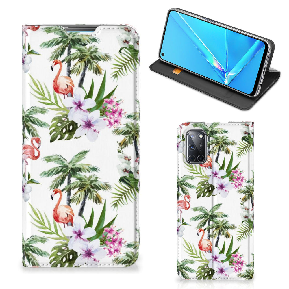 OPPO A52 | A72 Hoesje maken Flamingo Palms