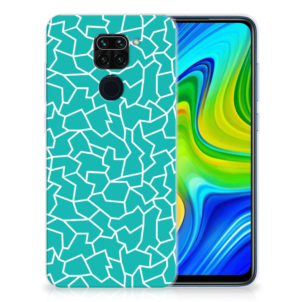Xiaomi Redmi Note9 Hoesje maken Cracks Blue