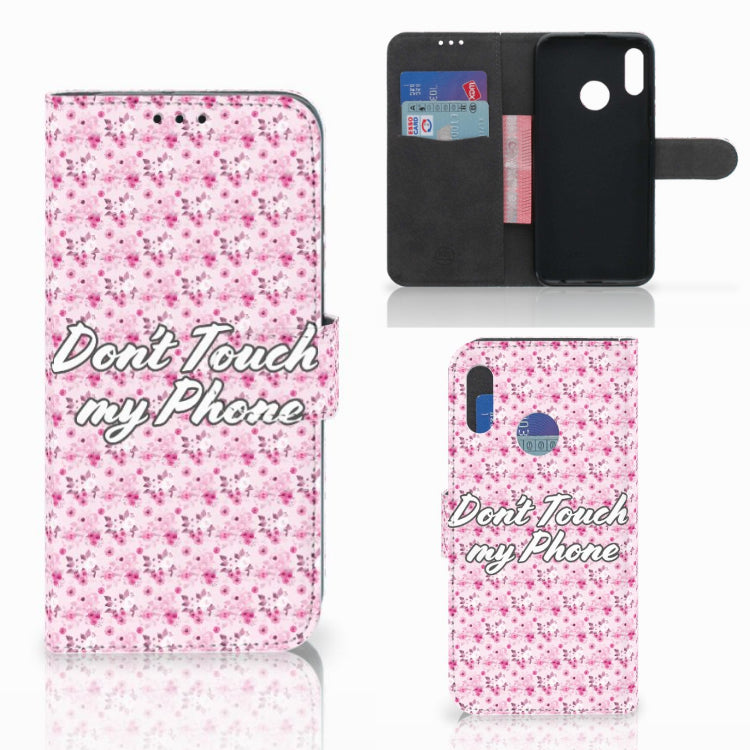 Honor 10 Lite Portemonnee Hoesje Flowers Pink DTMP