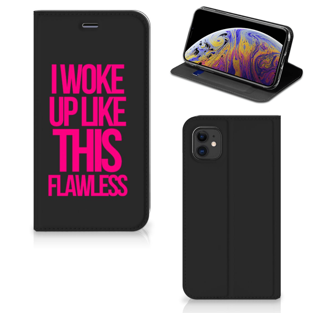 Apple iPhone 11 Hoesje met tekst Woke Up - Origineel Cadeau Zelf Maken