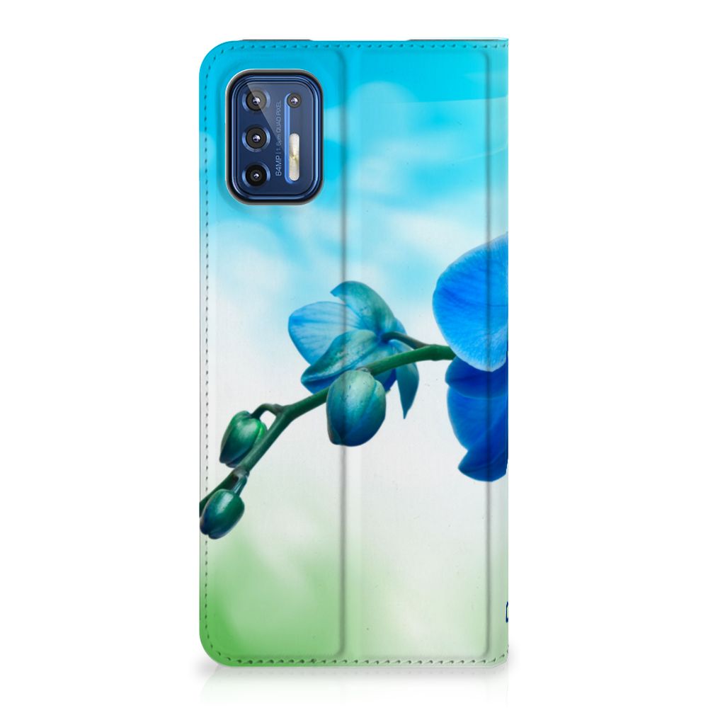Motorola Moto G9 Plus Smart Cover Orchidee Blauw - Cadeau voor je Moeder - B2C Telecom