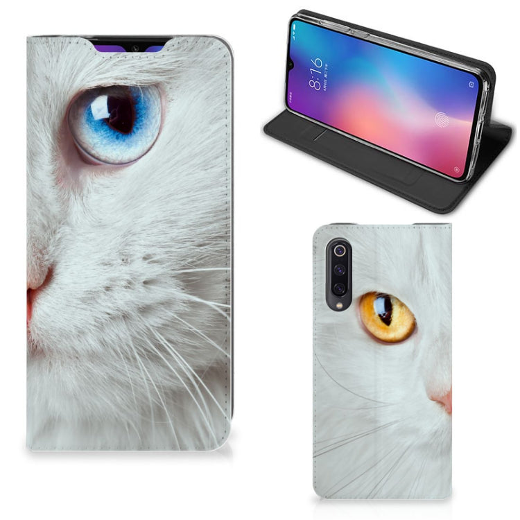 Xiaomi Mi 9 Hoesje maken Witte Kat