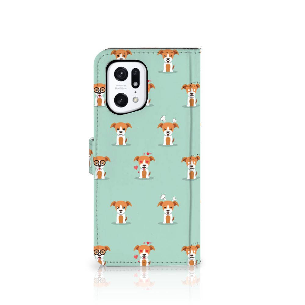OPPO Find X5 Pro Telefoonhoesje met Pasjes Pups