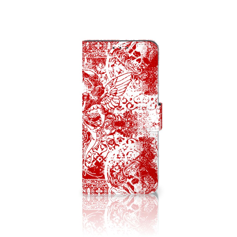 Telefoonhoesje met Naam Xiaomi Mi 9 Lite Angel Skull Rood