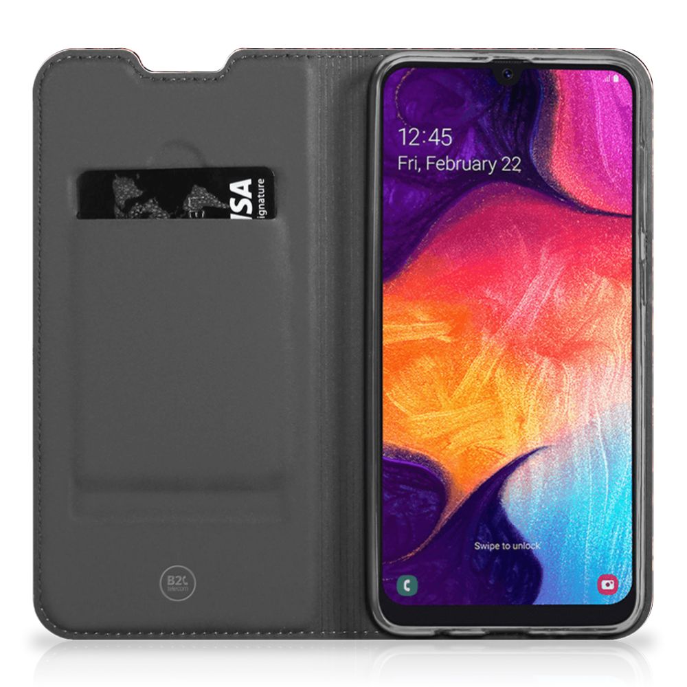 Samsung Galaxy A50 Flip Style Cover Koffiebonen