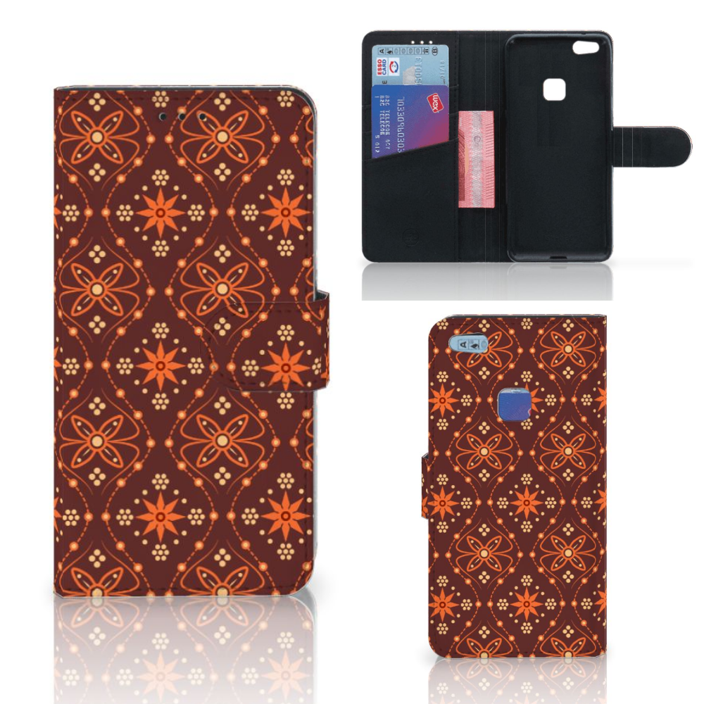 Huawei P10 Lite Telefoon Hoesje Batik Brown