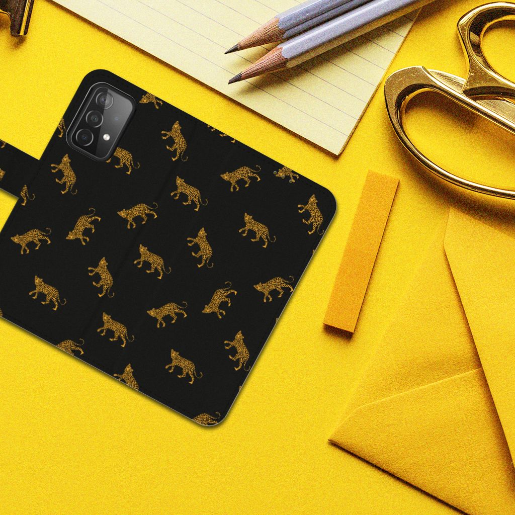 Telefoonhoesje met Pasjes voor Samsung Galaxy A52 Leopards