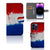 iPhone 15 Pro Max Bookstyle Case Nederland met pasjeshouder en artistiek Nederlands vlag design.