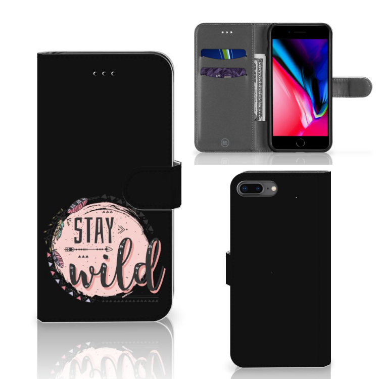 Apple iPhone 7 Plus | 8 Plus Leuk Hoesje Boho Stay Wild