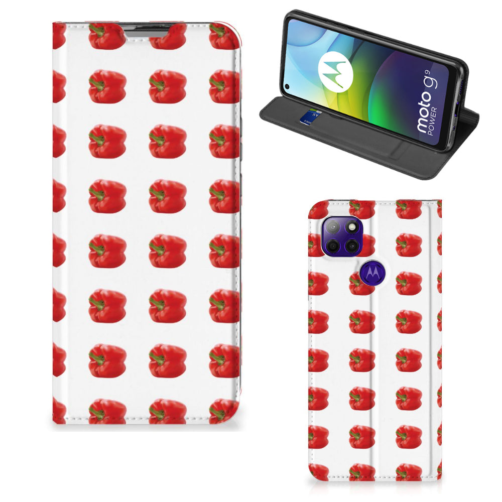 Motorola Moto G9 Power Flip Style Cover Paprika Red