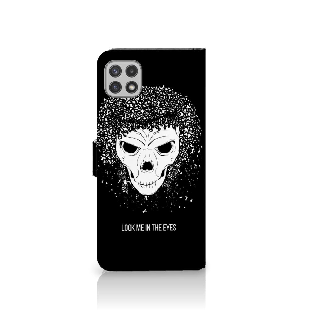 Telefoonhoesje met Naam Samsung Galaxy A22 5G Skull Hair