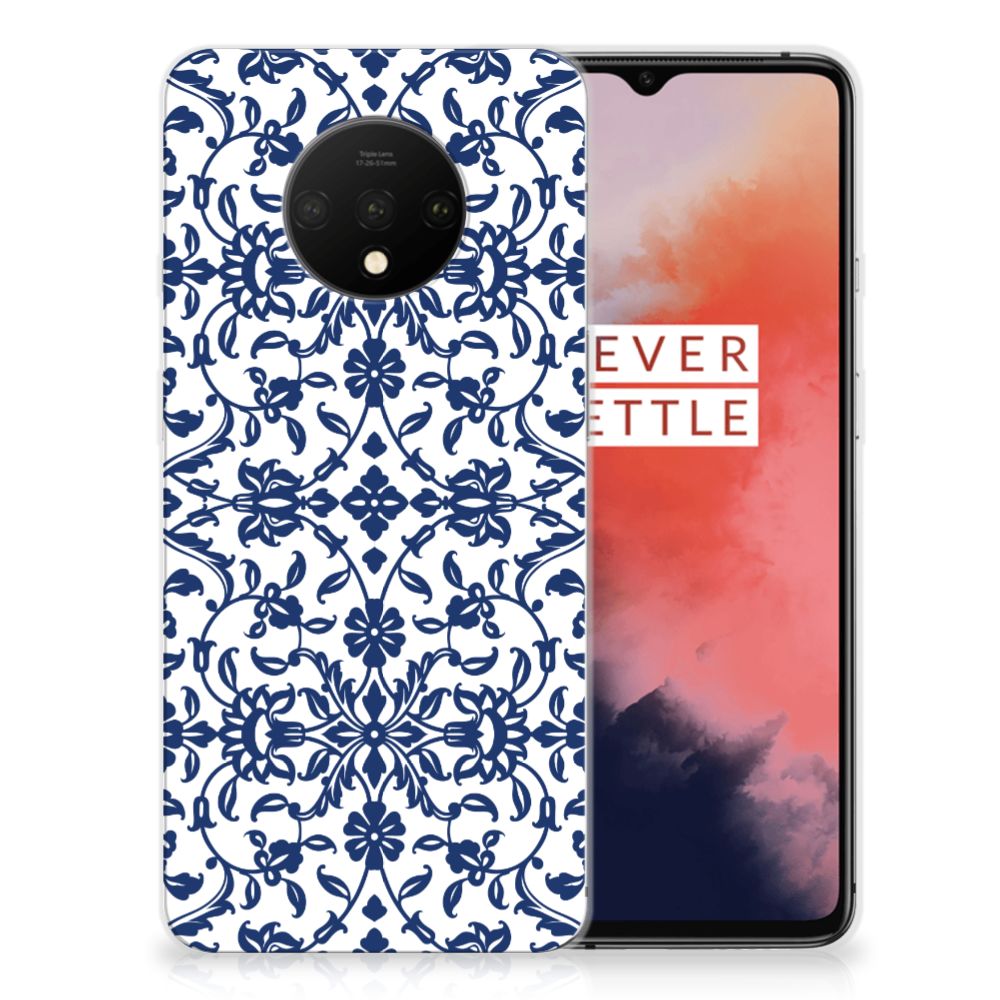 OnePlus 7T TPU Case Flower Blue