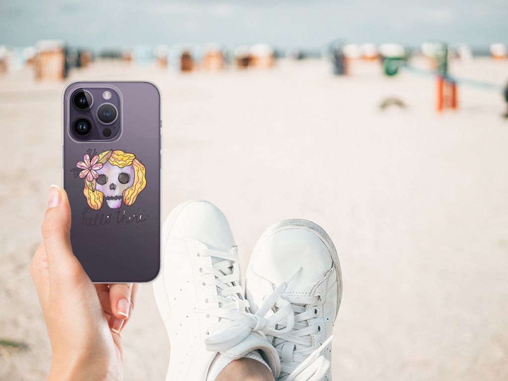Silicone Back Case Apple iPhone 14 Pro Boho Skull B2C Telecom