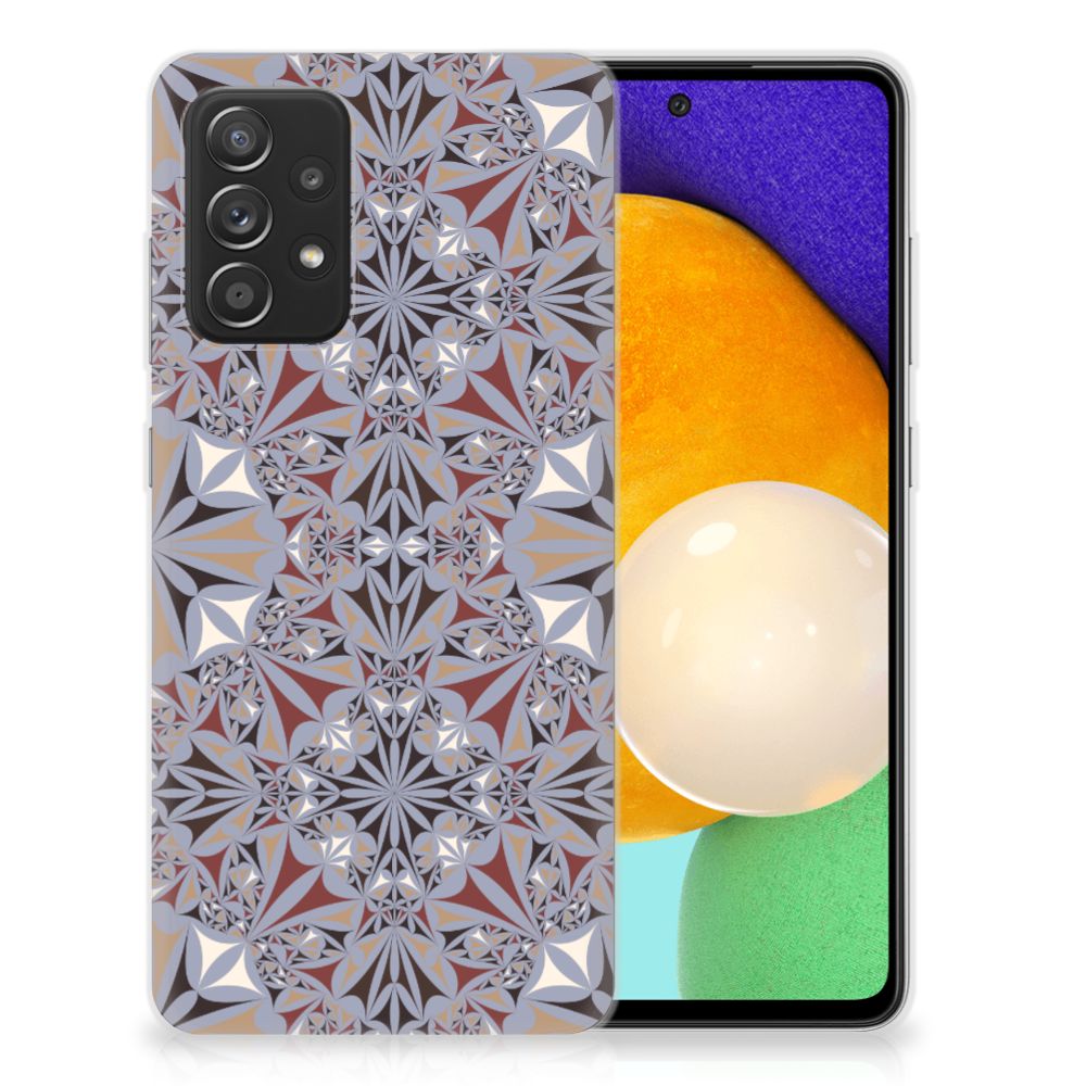 Samsung Galaxy A52 (5G/4G) TPU Siliconen Hoesje Flower Tiles