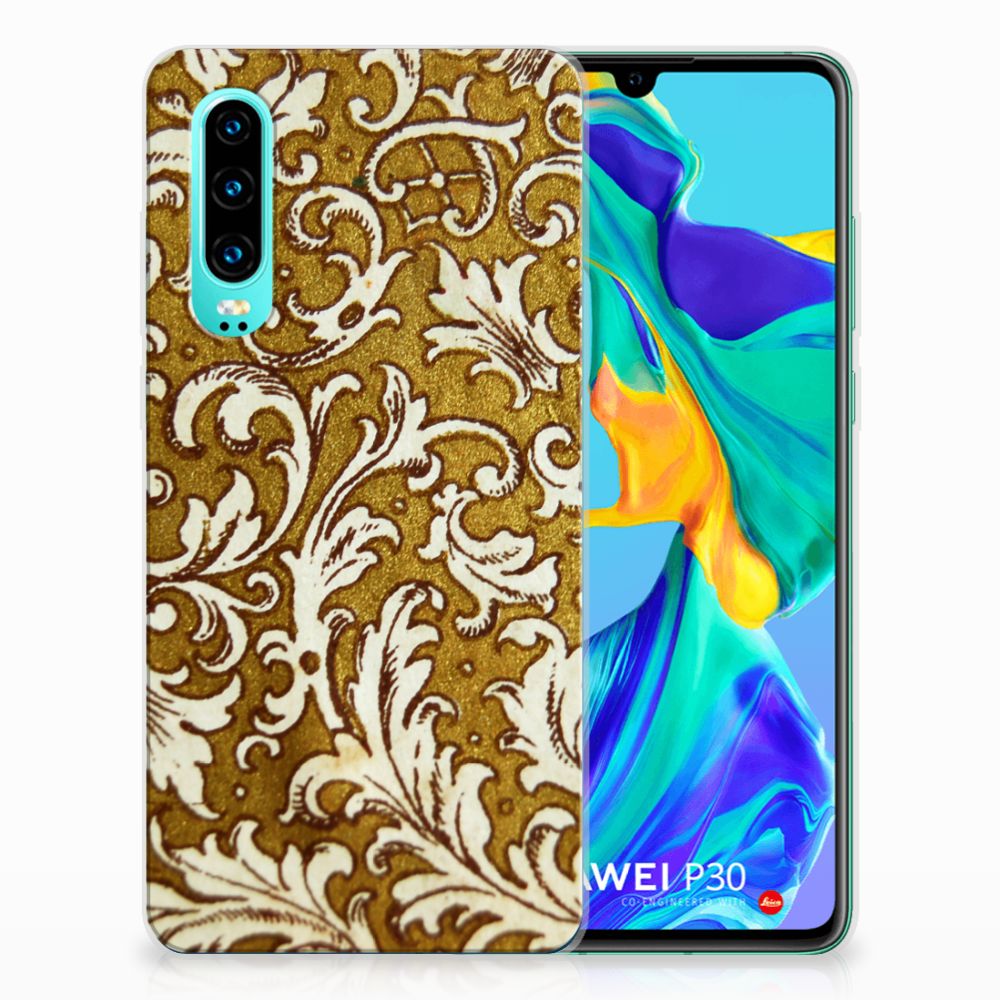 Siliconen Hoesje Huawei P30 Barok Goud