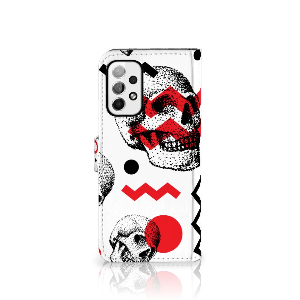 Telefoonhoesje met Naam Samsung Galaxy A73 5G Skull Red