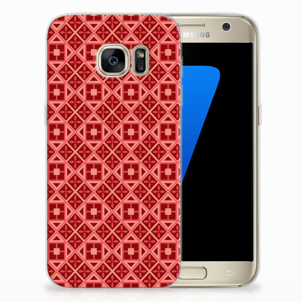 Samsung Galaxy S7 TPU bumper Batik Rood