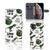 Telefoonhoesje met Pasjes voor Apple iPhone 11 Dinosaurus met leuke dino's en pootafdrukken op achtergrond 🦖.