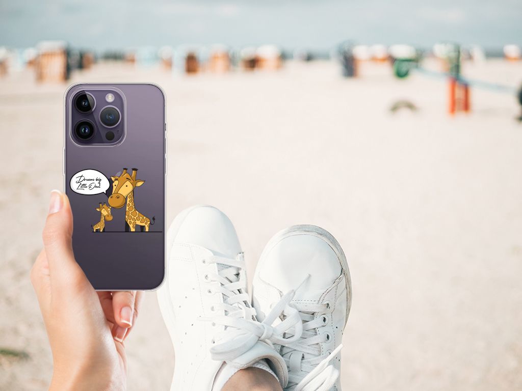 Apple iPhone 14 Pro Telefoonhoesje met Naam Giraffe B2C Telecom
