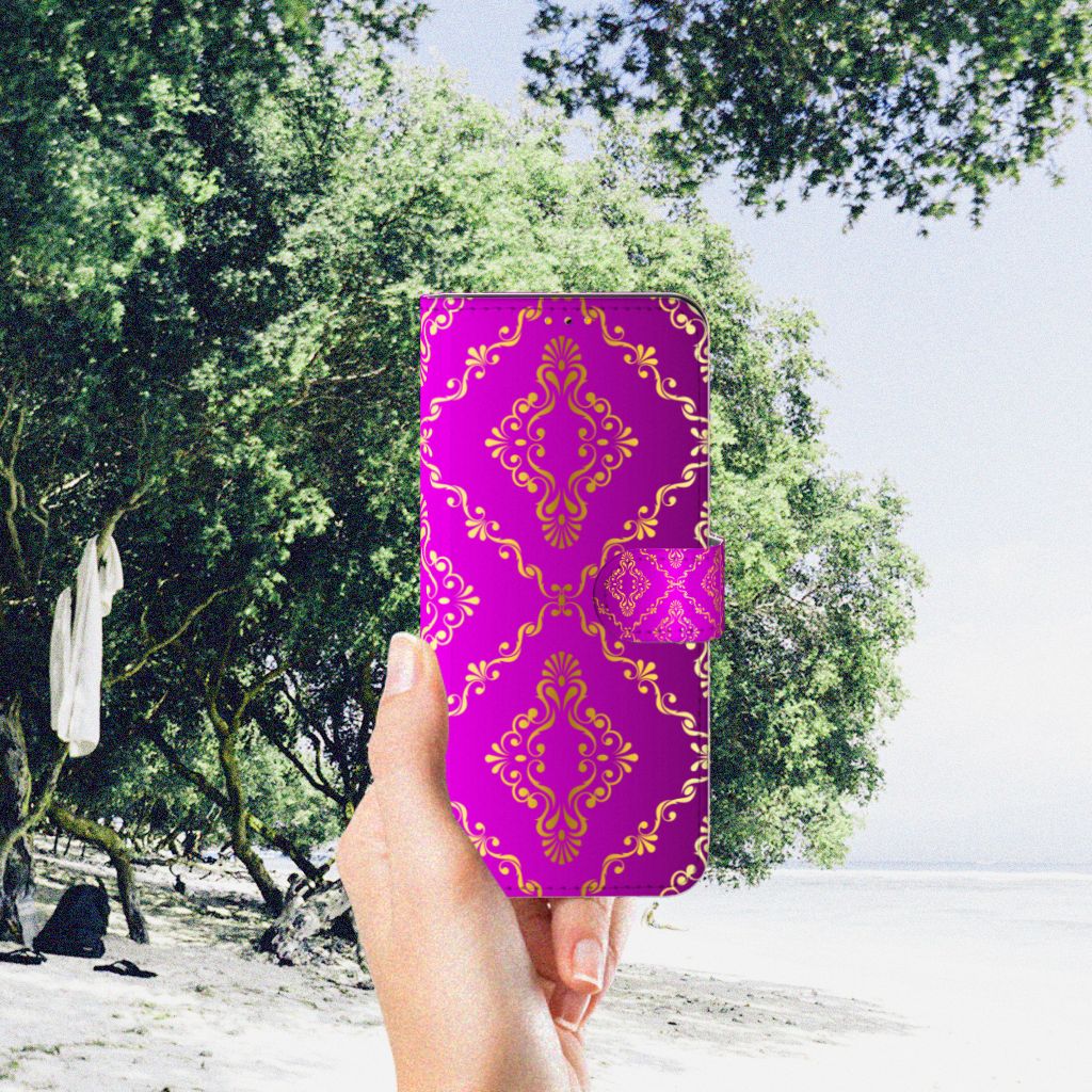 Wallet Case Samsung Galaxy M52 Barok Roze