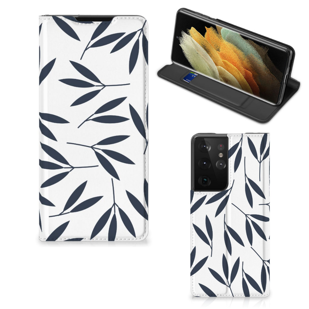 Samsung Galaxy S21 Ultra Smart Cover Leaves Blue - B2C Telecom
