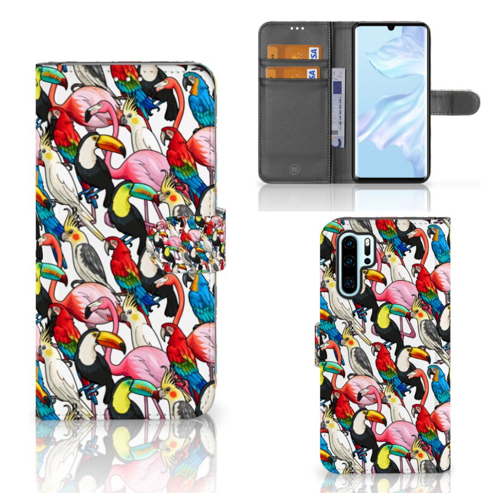 Huawei P30 Pro Telefoonhoesje met Pasjes Birds