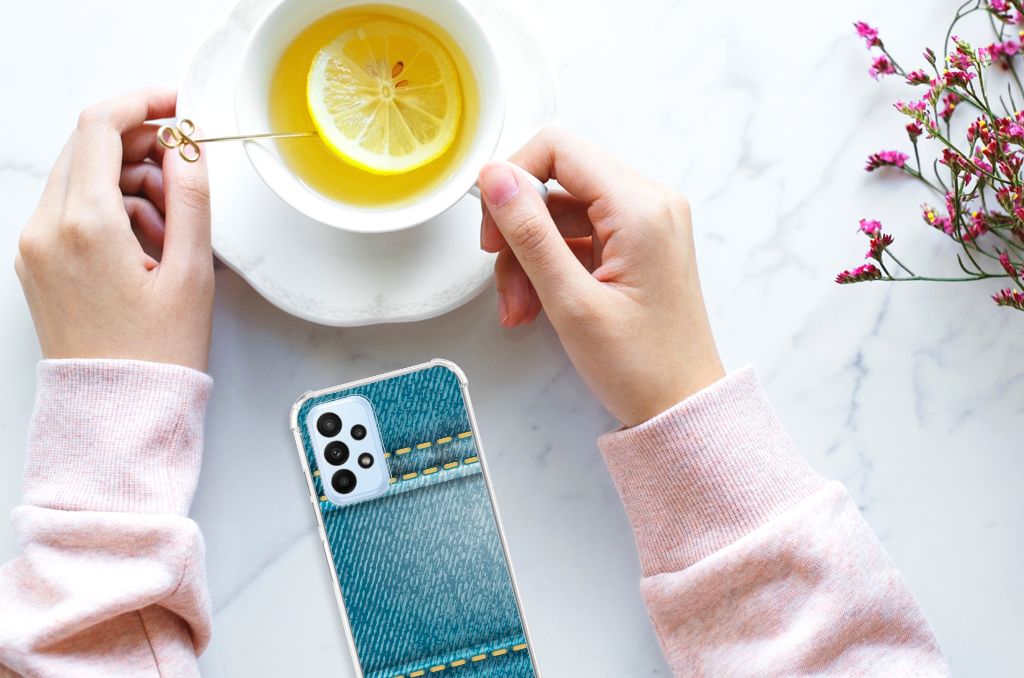 Samsung Galaxy A23 Anti Shock Bumper Case Jeans - B2C Telecom