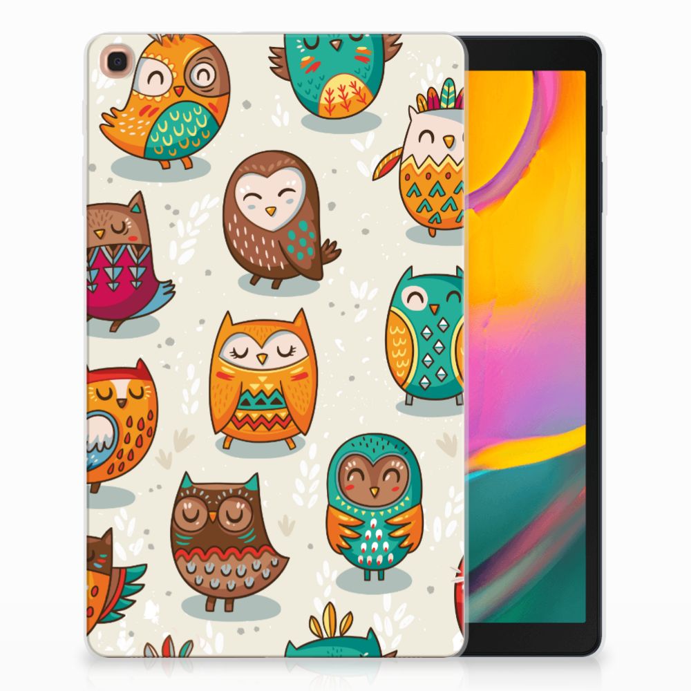 Samsung Galaxy Tab A 10.1 (2019) Back Case Vrolijke Uilen