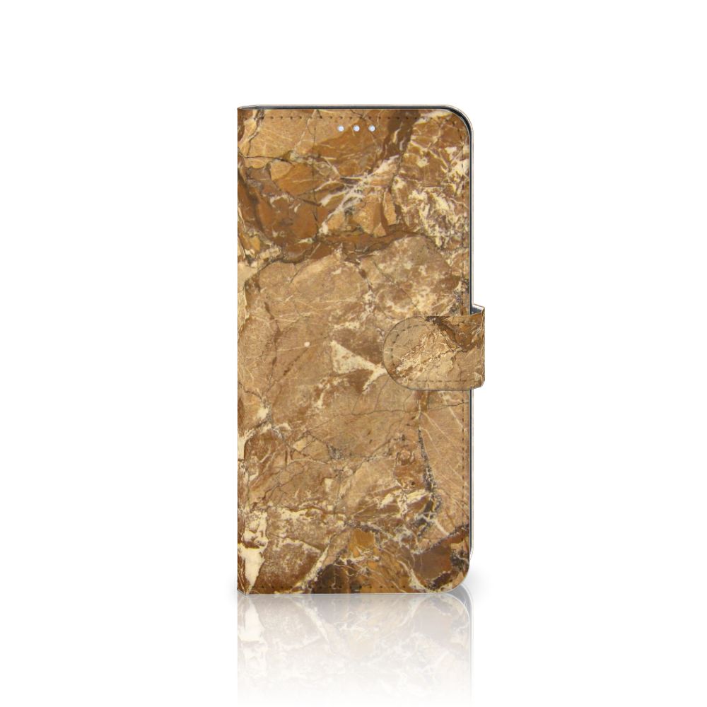 Motorola Moto G100 Bookcase Marmer Creme met luxe marmerdesign voor optimale bescherming.
