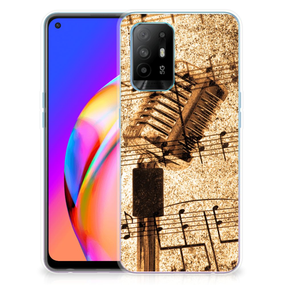 OPPO A94 5G | Reno5 Z Siliconen Hoesje met foto Bladmuziek