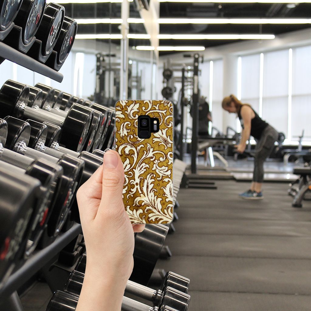 Siliconen Hoesje Samsung Galaxy S9 Barok Goud