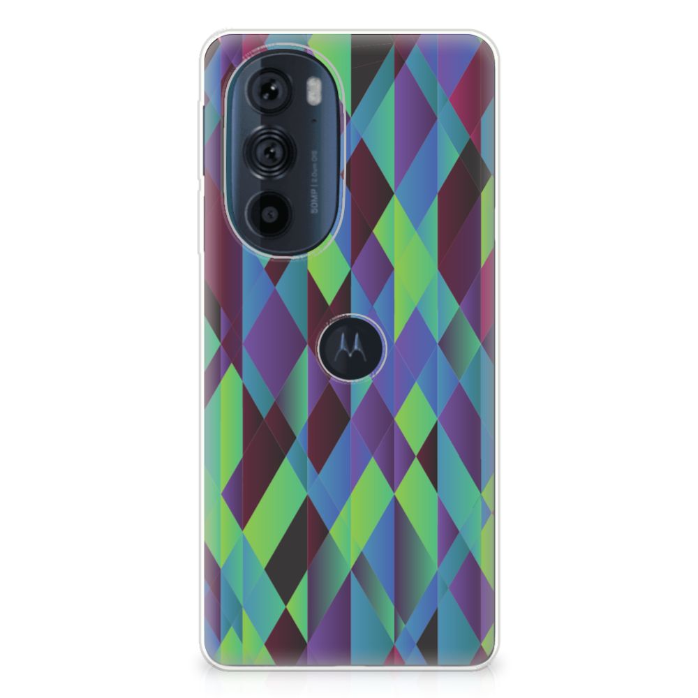 Motorola Edge 30 Pro TPU Hoesje Abstract Green Blue B2C Telecom